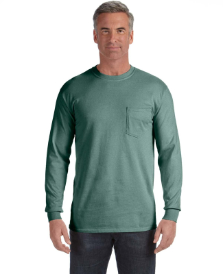 4410 Comfort Colors - Long Sleeve Pocket T-Shirt in Light green