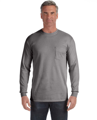 4410 Comfort Colors - Long Sleeve Pocket T-Shirt in Grey