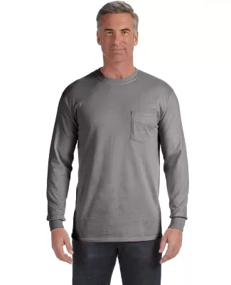 4410 Comfort Colors - Long Sleeve Pocket T-Shirt in Grey