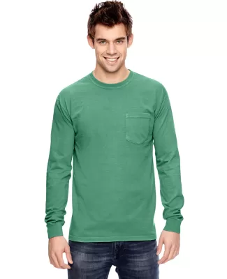 4410 Comfort Colors - Long Sleeve Pocket T-Shirt in Island green