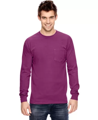 4410 Comfort Colors - Long Sleeve Pocket T-Shirt in Boysenberry