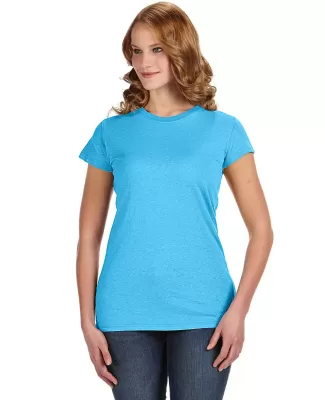 8138 J. America - Women's Glitter T-Shirt MAUI BLUE