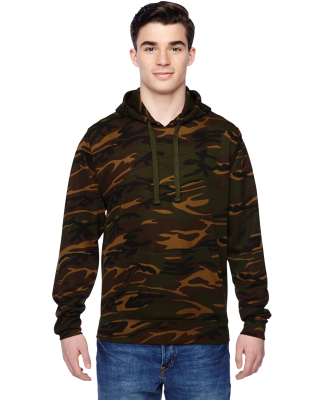 8615 J. America Tailgate Hooded Fleece Pullover in Camouflage