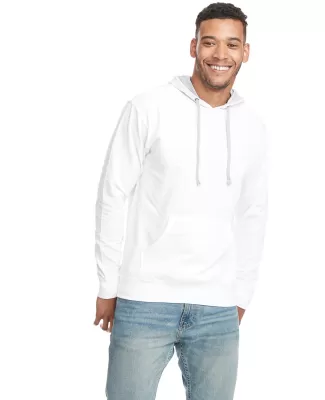 Next Level 9301 Unisex French Terry Pullover Hoody in Wht/ hthr gray
