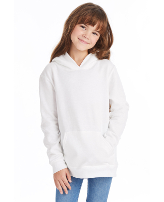 P470 Hanes Youth EcoSmart Pullover Hooded Sweatshi in White