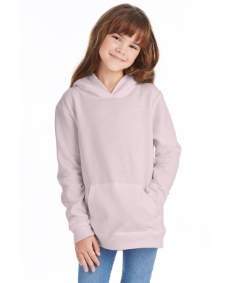 P470 Hanes Youth EcoSmart Pullover Hooded Sweatshi in Pale pink