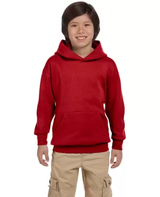P470 Hanes Youth EcoSmart Pullover Hooded Sweatshi in Deep red