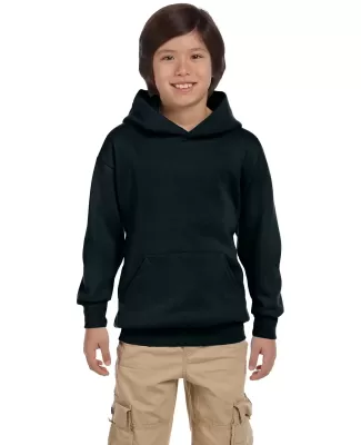 P470 Hanes Youth EcoSmart Pullover Hooded Sweatshi in Black