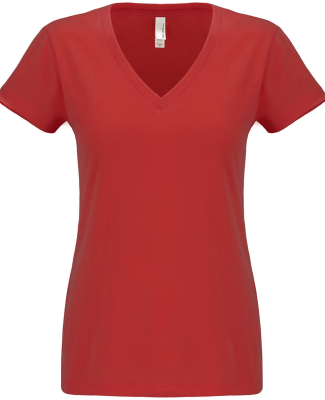 Next Level 6480 Women's Sueded Short Sleeve V in Red