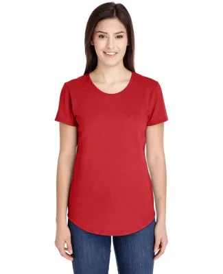 6750L Anvil Ladies' Triblend Scoop Neck T-Shirt HEATHER RED