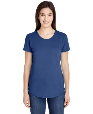 6750L Anvil Ladies' Triblend Scoop Neck T-Shirt HEATHER BLUE