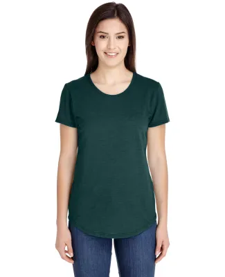 6750L Anvil Ladies' Triblend Scoop Neck T-Shirt HTH DARK GREEN