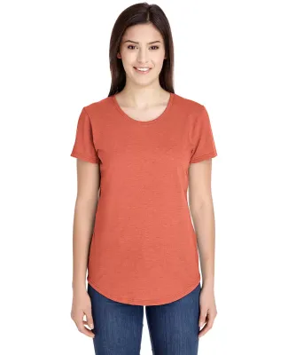 6750L Anvil Ladies' Triblend Scoop Neck T-Shirt HEATHER BRONZE