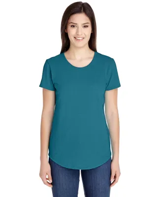 6750L Anvil Ladies' Triblend Scoop Neck T-Shirt HTH GALAP BLUE