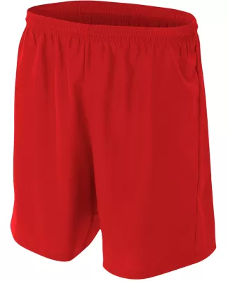 NB5343 A4 Drop Ship Youth Woven Soccer Shorts in Scarlet