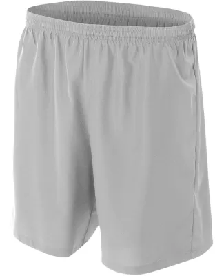NB5343 A4 Drop Ship Youth Woven Soccer Shorts in Silver