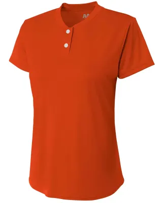 NW3143 A4 Drop Ship Ladies' Tek 2-Button Henley Sh ATHLETIC ORANGE