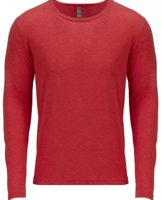 6071 Next Level Men's Triblend Long-Sleeve Crew Te in Vintage red