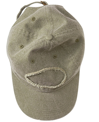Authentic Pigment 1917 Raw-Edge Dad Hat in Khaki