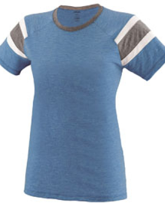 Augusta Sportswear 3011 Ladies Fanatic T-Shirt in Royal/ slate/ wh