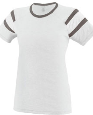 Augusta Sportswear 3011 Ladies Fanatic T-Shirt in White/ slate/ wh