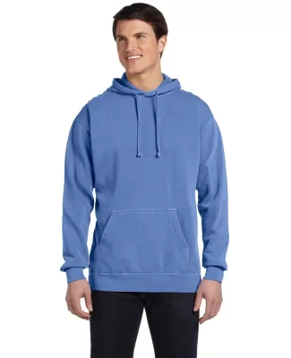 Comfort Colors 1567 Garment Dyed Hooded Pullover S in Flo blue