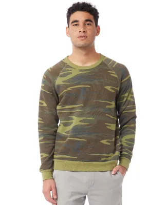 Alternative Apparel AA9575 Unisex Crew Neck Fleece in Camo