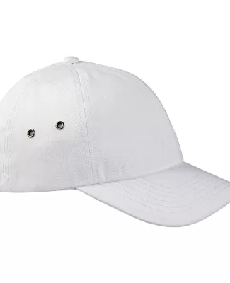BA529 Big Accessories Washed Baseball Cap in White