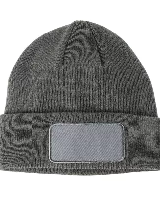 BA527 Big Accessories Patch Beanie in Gray