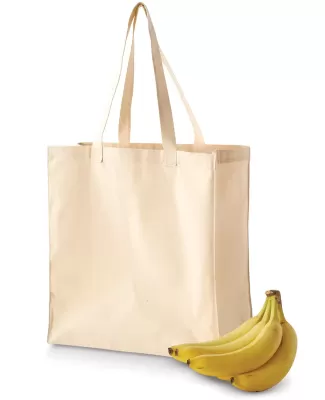 BE055 BAGedge 6 oz. Canvas Grocery Tote NATURAL