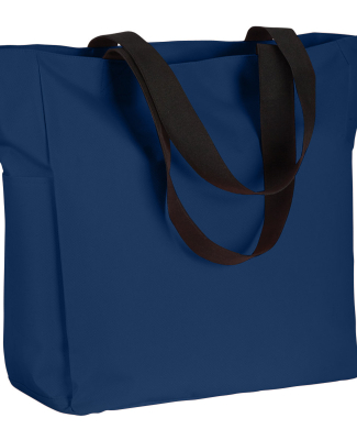 BE080 BAGedge Polyester Zip Tote in Navy