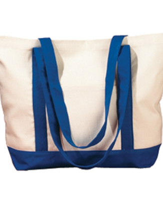 BE004 BAGedge 12 oz. Canvas Boat Tote in Natural/ royal