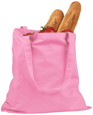 BE007 BAGedge 6 oz. Canvas Promo Tote in Pink
