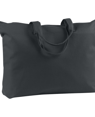 BE009 BAGedge 12 oz. Canvas Zippered Book Tote in Black
