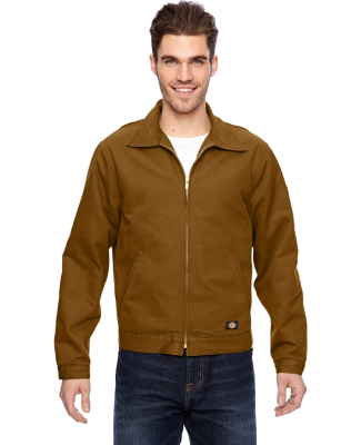 LJ539 Dickies 10 oz. Industrial Duck Jacket in Brown duck