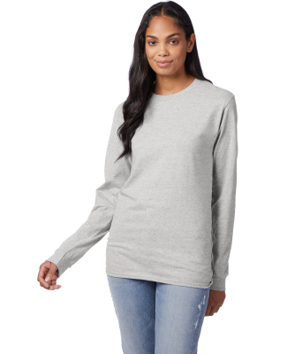 5586 Hanes® Long Sleeve Tagless 6.1 T-shirt - 558 in Ash