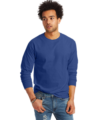 5586 Hanes® Long Sleeve Tagless 6.1 T-shirt - 558 in Deep royal
