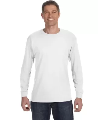 5586 Hanes® Long Sleeve Tagless 6.1 T-shirt - 558 in White