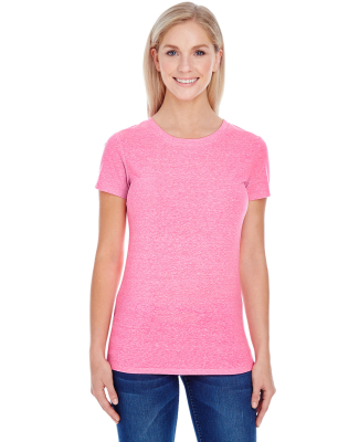 202A Threadfast Apparel Ladies' Triblend Short-Sle in Neon pink tribld