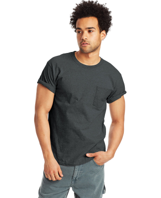 5590 Hanes® Pocket Tagless 6.1 T-shirt - 5590  in Charcoal heather