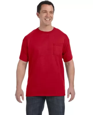 5590 Hanes® Pocket Tagless 6.1 T-shirt - 5590  in Deep red