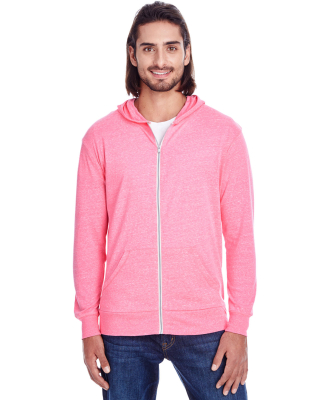 302Z Threadfast Apparel Unisex Triblend Full-Zip L in Neon pink tribld