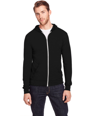 302Z Threadfast Apparel Unisex Triblend Full-Zip L in Solid blk trblnd