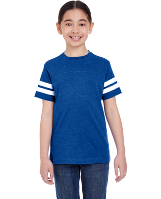 6137 LAT Jersey Youth Football Tee in Vn royal/ bd wht