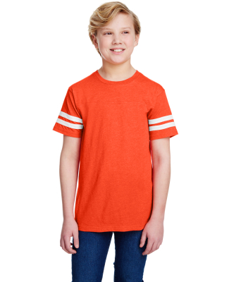 6137 LAT Jersey Youth Football Tee in Vn orange/ bd wh