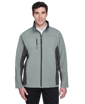 D997 Devon & Jones Men's Soft Shell Colorblock Jac in Charcl/ dk chrcl