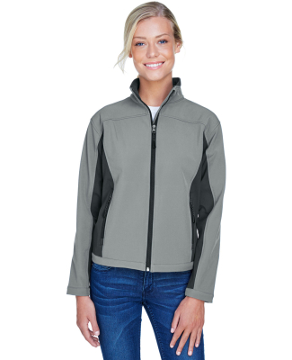 D997W Devon & Jones Ladies' Soft Shell Colorblock  in Charcl/ dk chrcl