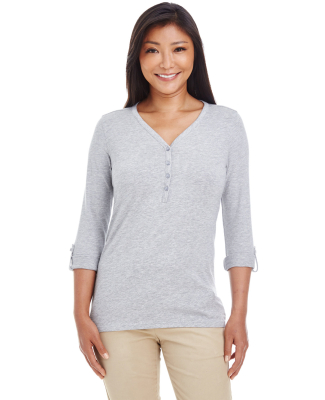 DP186W Devon & Jones Ladies' Perfect Fit™ Y-Plac in Grey heather