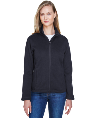 DG793W Devon & Jones Ladies' Bristol Full-Zip Swea in Black