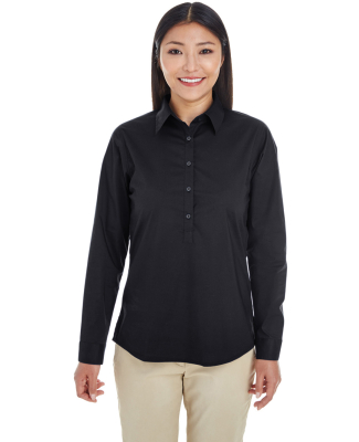 DP610W Devon & Jones Ladies' Perfect Fit™ Half-p in Black